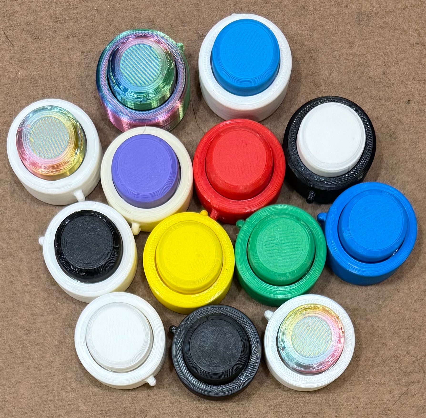 Custom Snappy™ Quad Bundle - Build Your Own Set with colorful tactile clickers in various shades including rainbow, red, green, and black. Ideal for stress relief and focus.